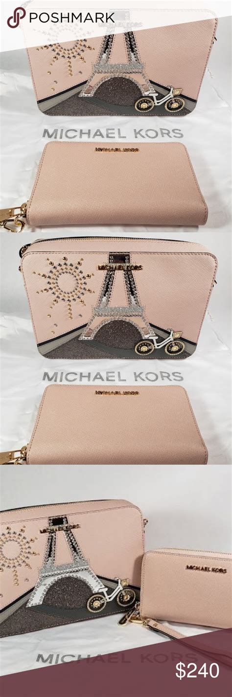 michael kors eiffel tower bag|Michael Kors Wristlet Bag Eiffel Tower Paris Nouveau Novelty Jet .